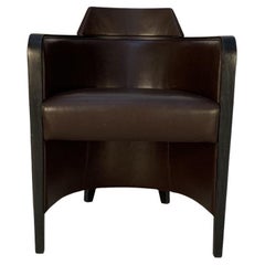 Used Moroso “Miss” Armchair, in Dark Brown Leather