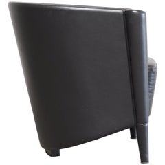 Moroso Model Rich Design Antoni Citterio Armchair Chair Black Leather