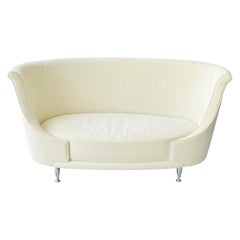 Moroso Modern Neoclassic Sofa Settee in Ivory