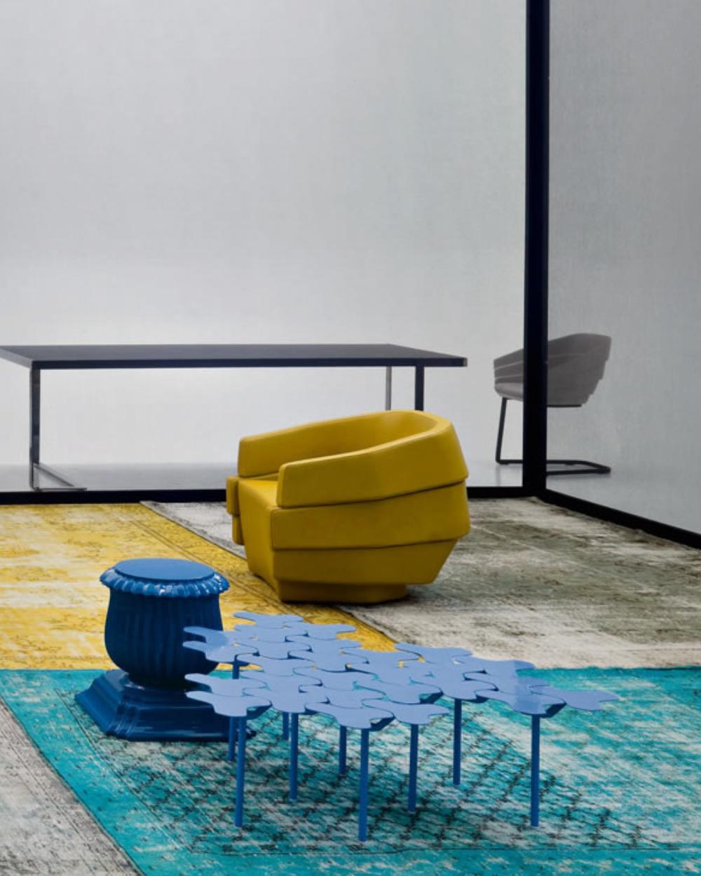 Moroso NANOOK Beistelltisch aus poliertem Goldchrom von Philippe Bestenheider im Angebot 5