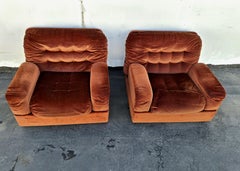 Moroso Coppia di sedie da salotto italiane vintage