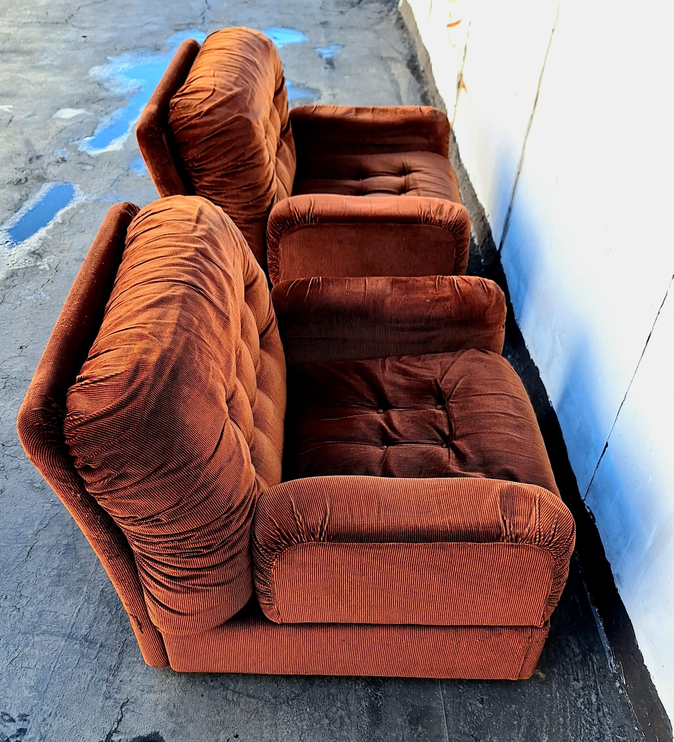 Pareja de tumbonas italianas vintage Moroso Italiano en venta