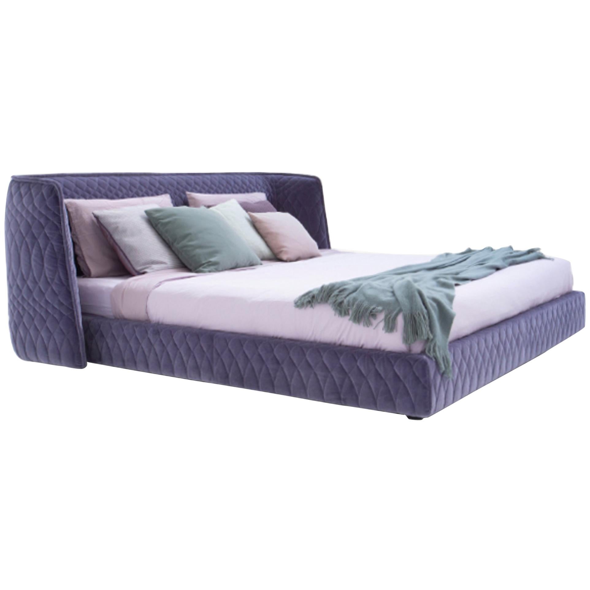 Moroso Redondo Bed in Tufted Upholstery by Patricia Urquiola For Sale