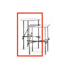 Moroso Shanghai Tip Round Low Table in Chrome by Patricia Urquiola