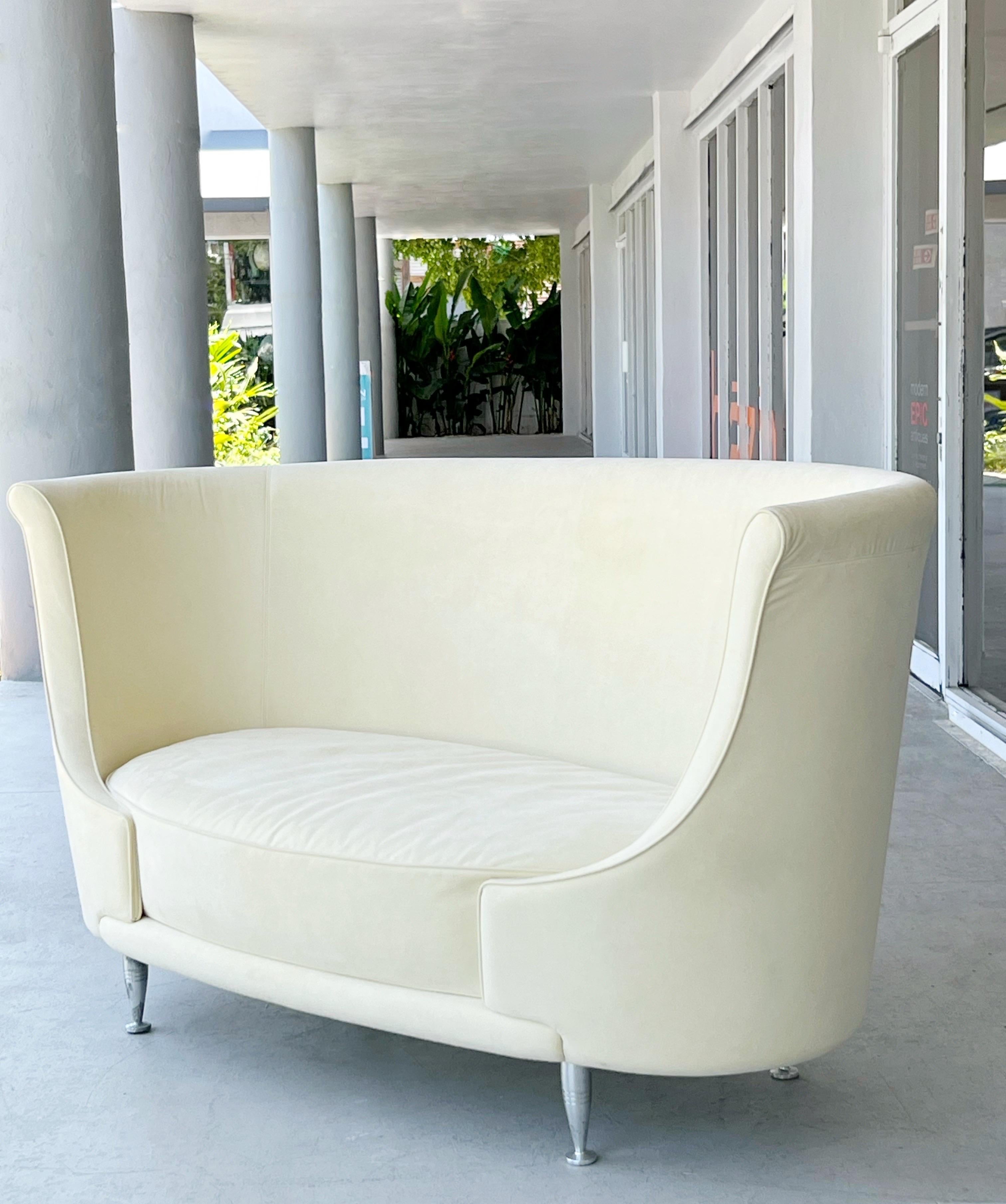 Moroso-Sofa-Sessel in Elfenbein  im Angebot 1