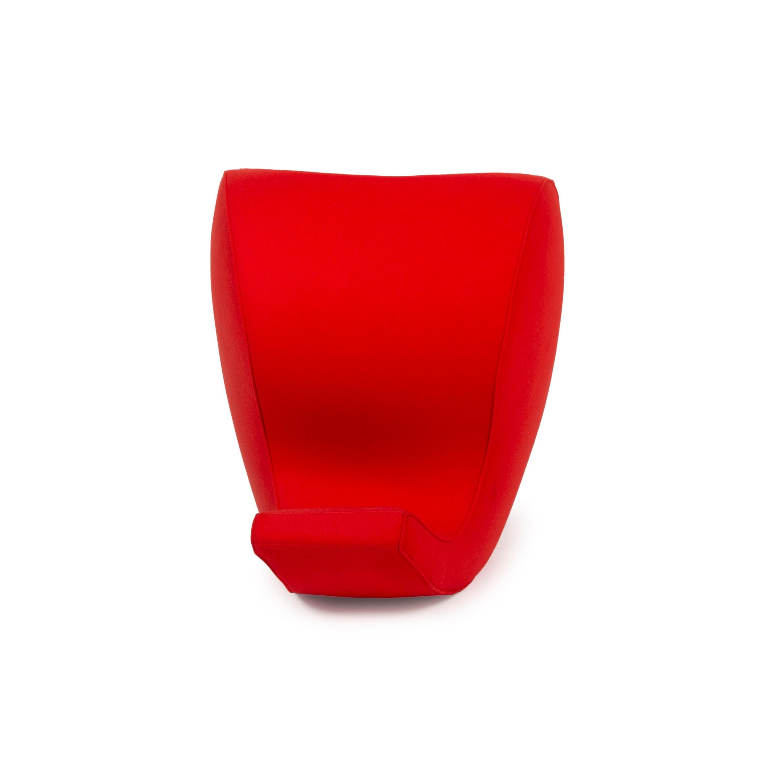 Moroso Soft Heart by Ron Arad Fabric Armchair Red Rocking Function For Sale 3