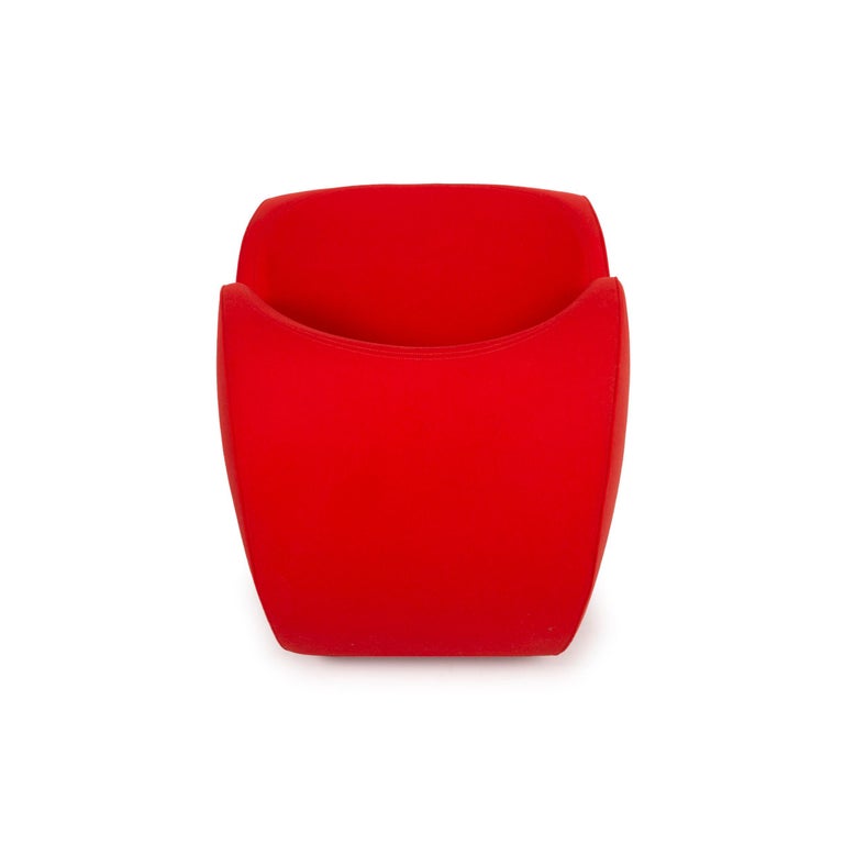 Moroso Soft Heart by Ron Arad Fabric Armchair Red Rocking Function For Sale 2
