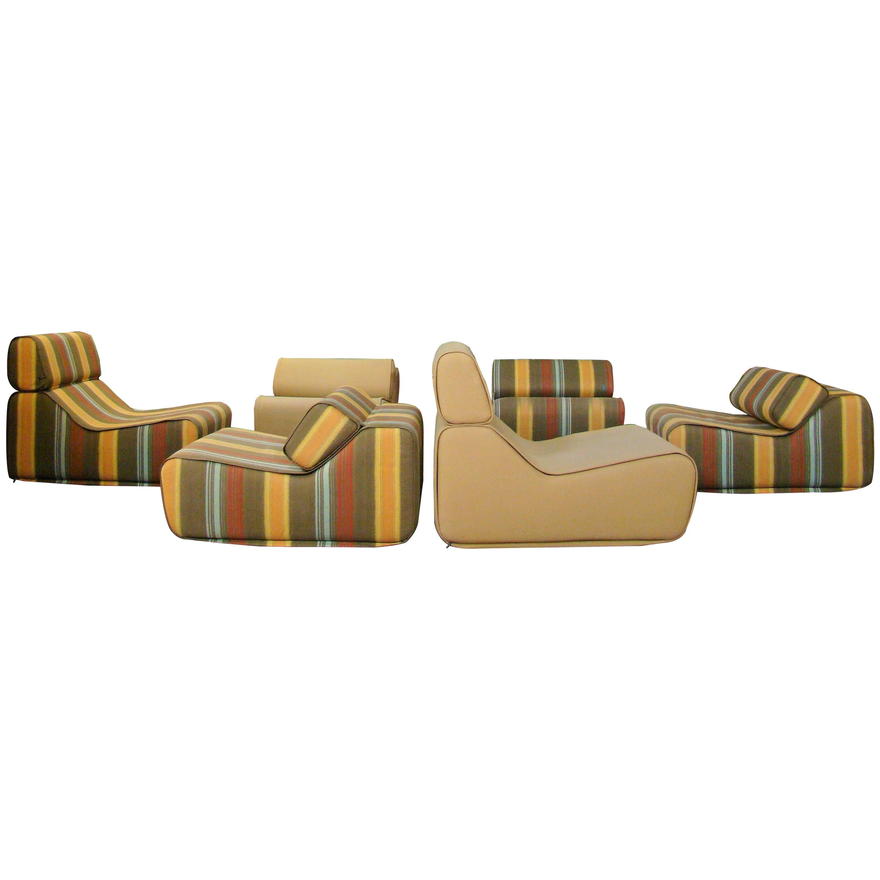 Moroso "Transform" Modular Seating by Numen Design Group ‘Multi-Color Stripe’