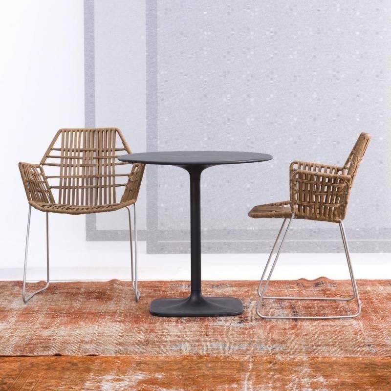 Steel Moroso Tropicalia Dining Chair with or Without Arms in Multi, Black or White For Sale