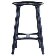 Tabouret Morphe en frêne noirci