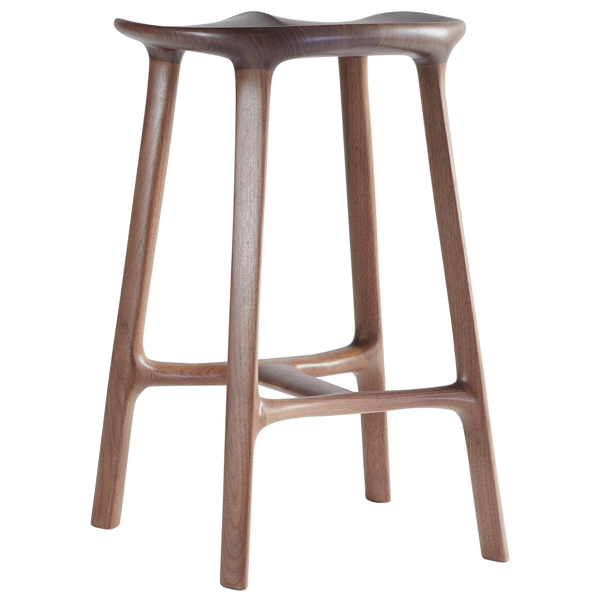 American Morphe Stool in Walnut For Sale