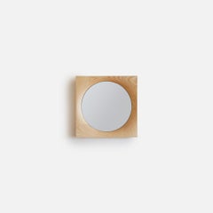 Morphed Mini Wall Mirror in Aluminum, Ash & Mirrored Glass by Medium Small