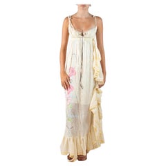 Morphew Atelier Butter Yellow Organic Cotton Voile Empire Waist Dress