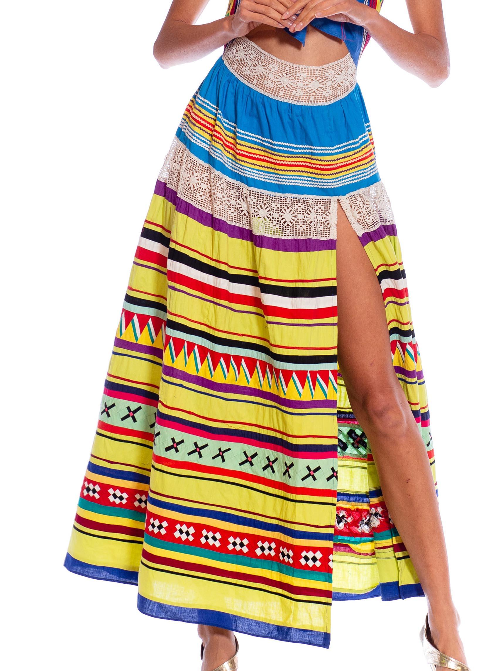 Women's MORPHEW ATELIER Rainbow Patchwork Cotton Dress For Sale