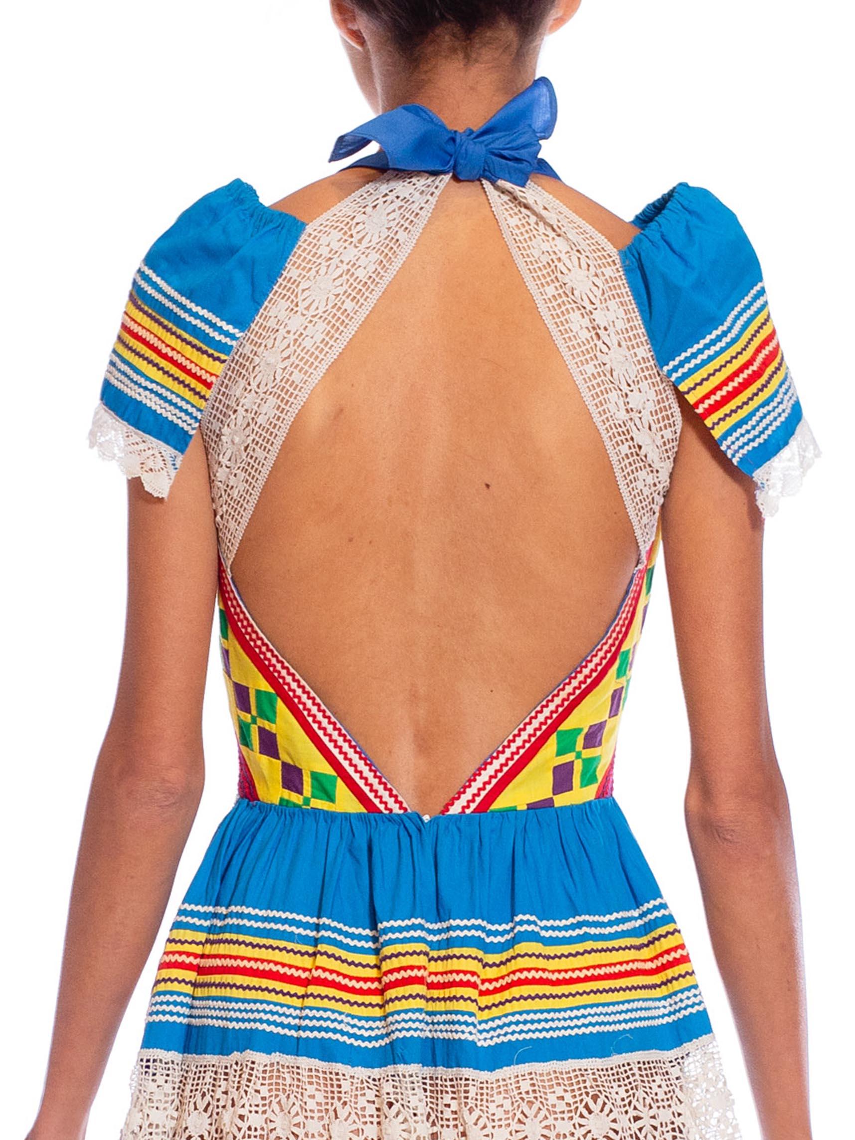 MORPHEW ATELIER Rainbow Patchwork Cotton Dress For Sale 1
