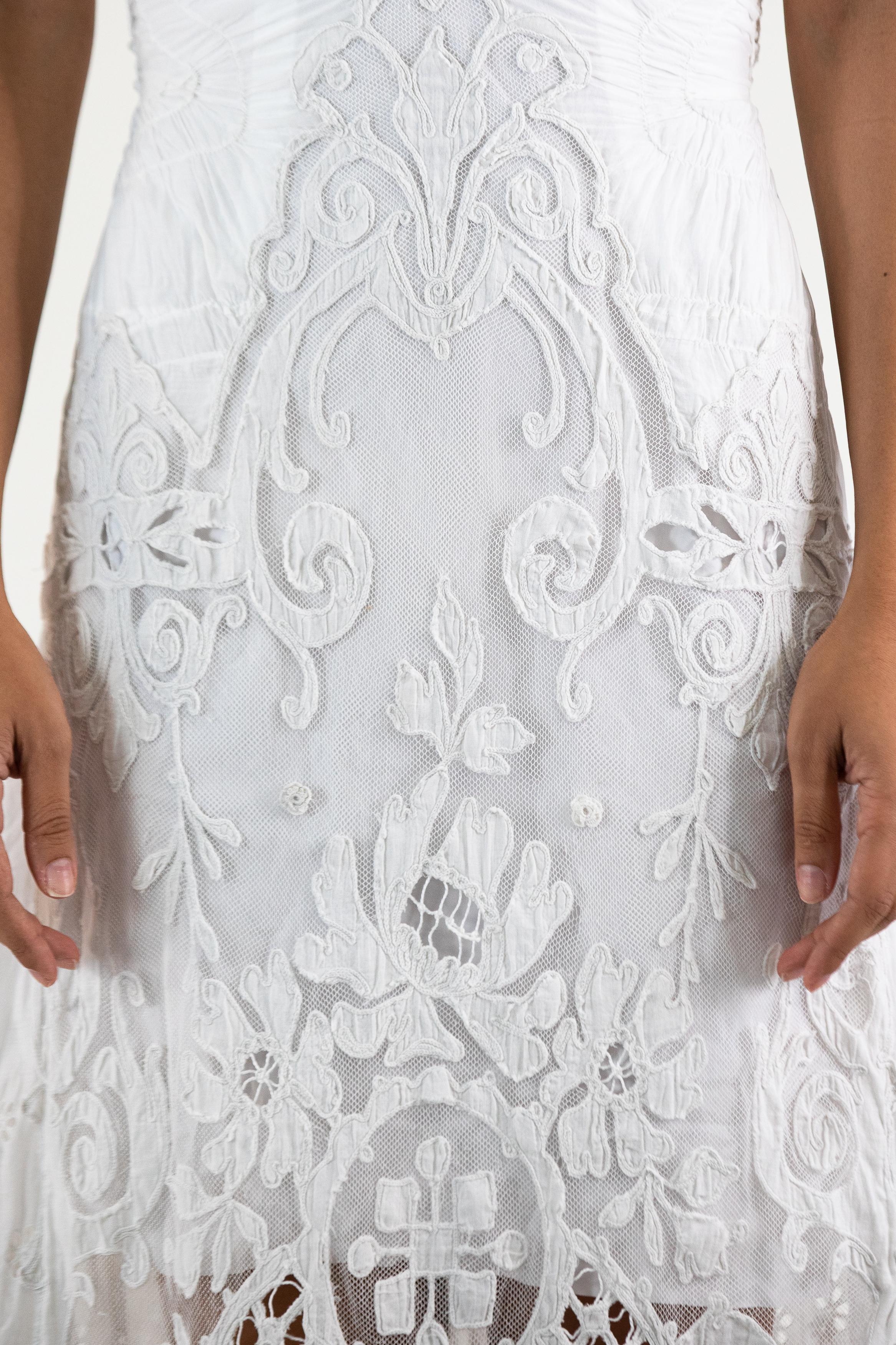 MORPHEW ATELIER White Vintage Lace Dress 4