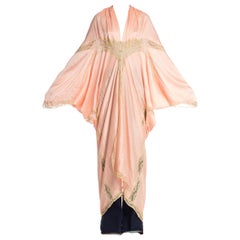 Morphew Cocoon Wrap Made From 1920S Pink Silk & Lace