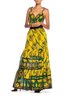Morphew Collection African Indian Block Print Tribal Cotton Dress