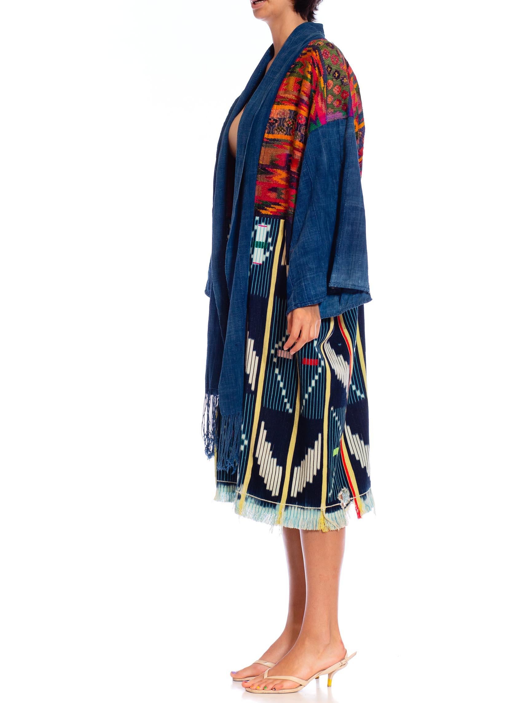 MORPHEW COLLECTION African Indigo & Antique Peruvian Embroidered Unisex Duster Beach Coat
MORPHEW COLLECTION is made entirely by hand in our NYC Ateliér of rare antique materials sourced from around the globe. Our sustainable vintage materials