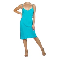 Morphew Collection'S Blu freddo in rayon sbieco Maxi Slip Dress