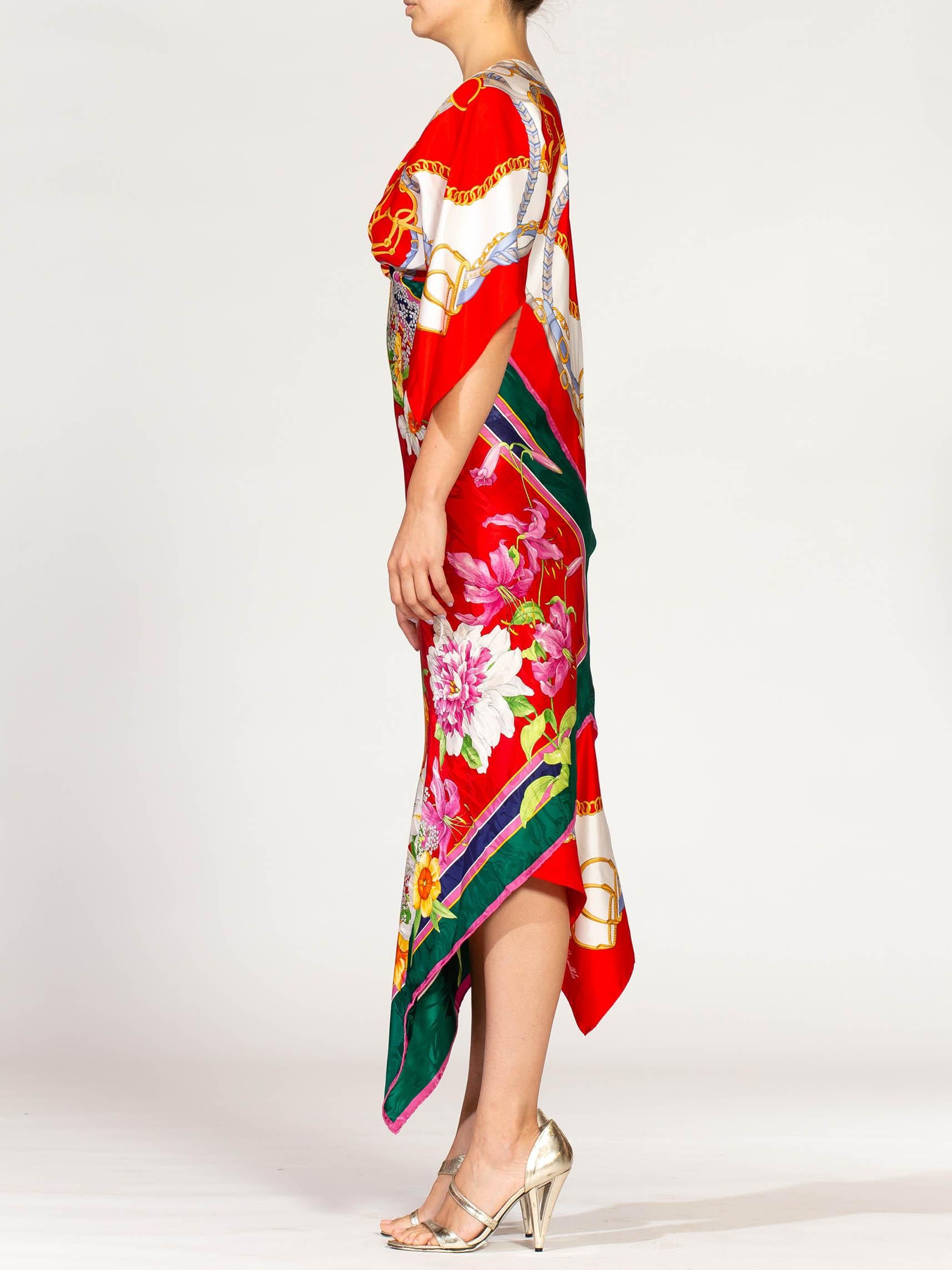 MORPHEW COLLECTION Bias Cut Silk Floral & Status Print Two-Scarf Dress
MORPHEW COLLECTION is made entirely by hand in our NYC Ateliér of rare antique materials sourced from around the globe. Our sustainable vintage materials represent over a century