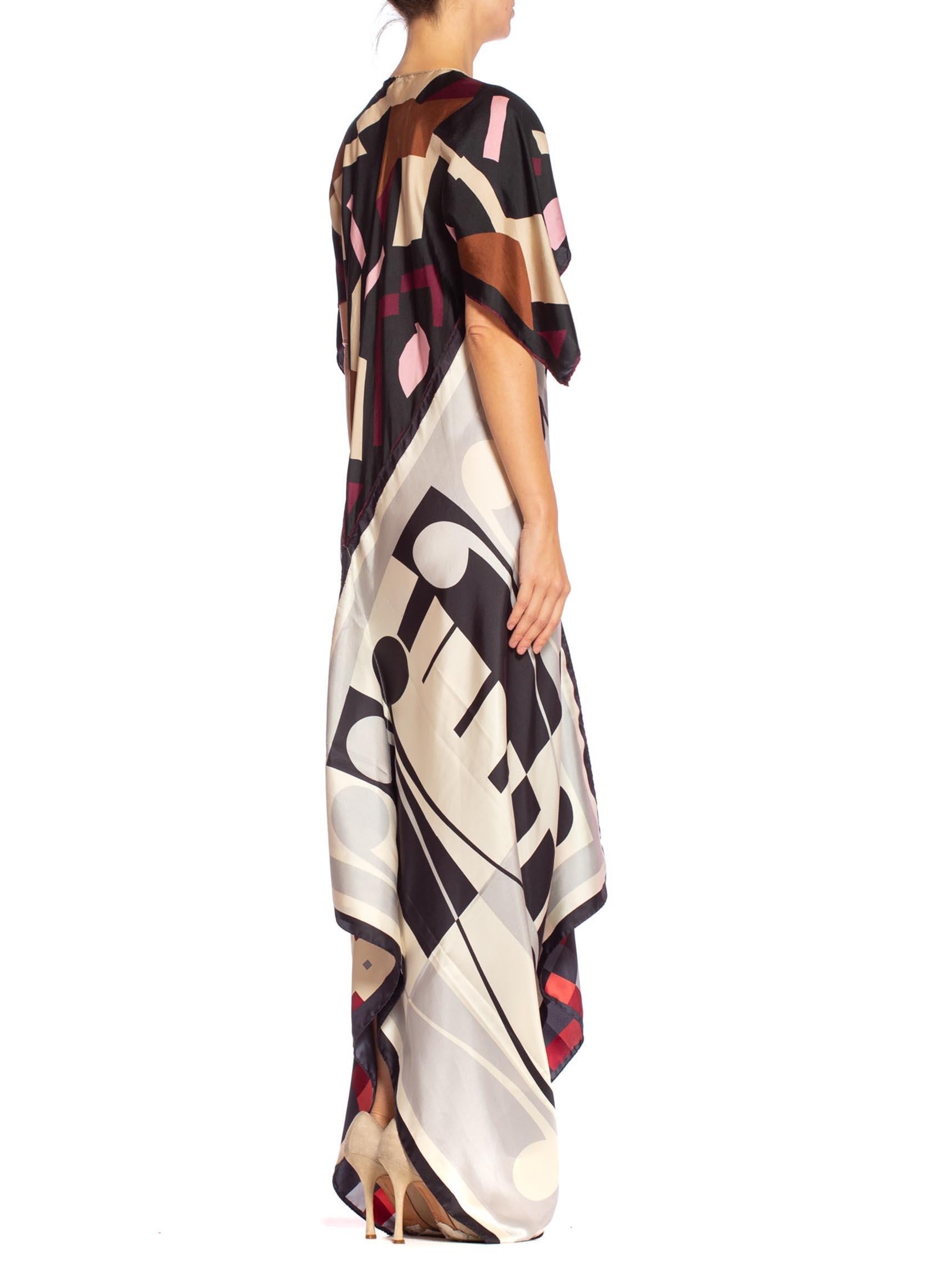 Women's MORPHEW COLLECTION Kaftan Dress Made From 1970S Vintage Silk Scarves
