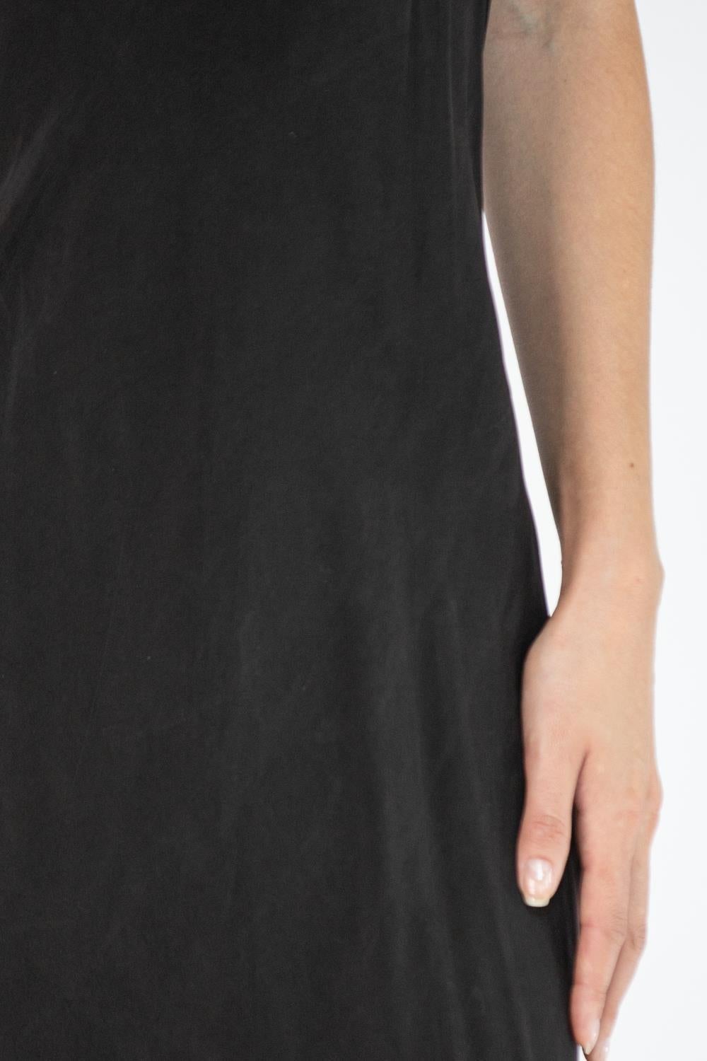 Morphew Collection Black Cold Rayon Bias Maxi Slip Dress Master Medium For Sale 3