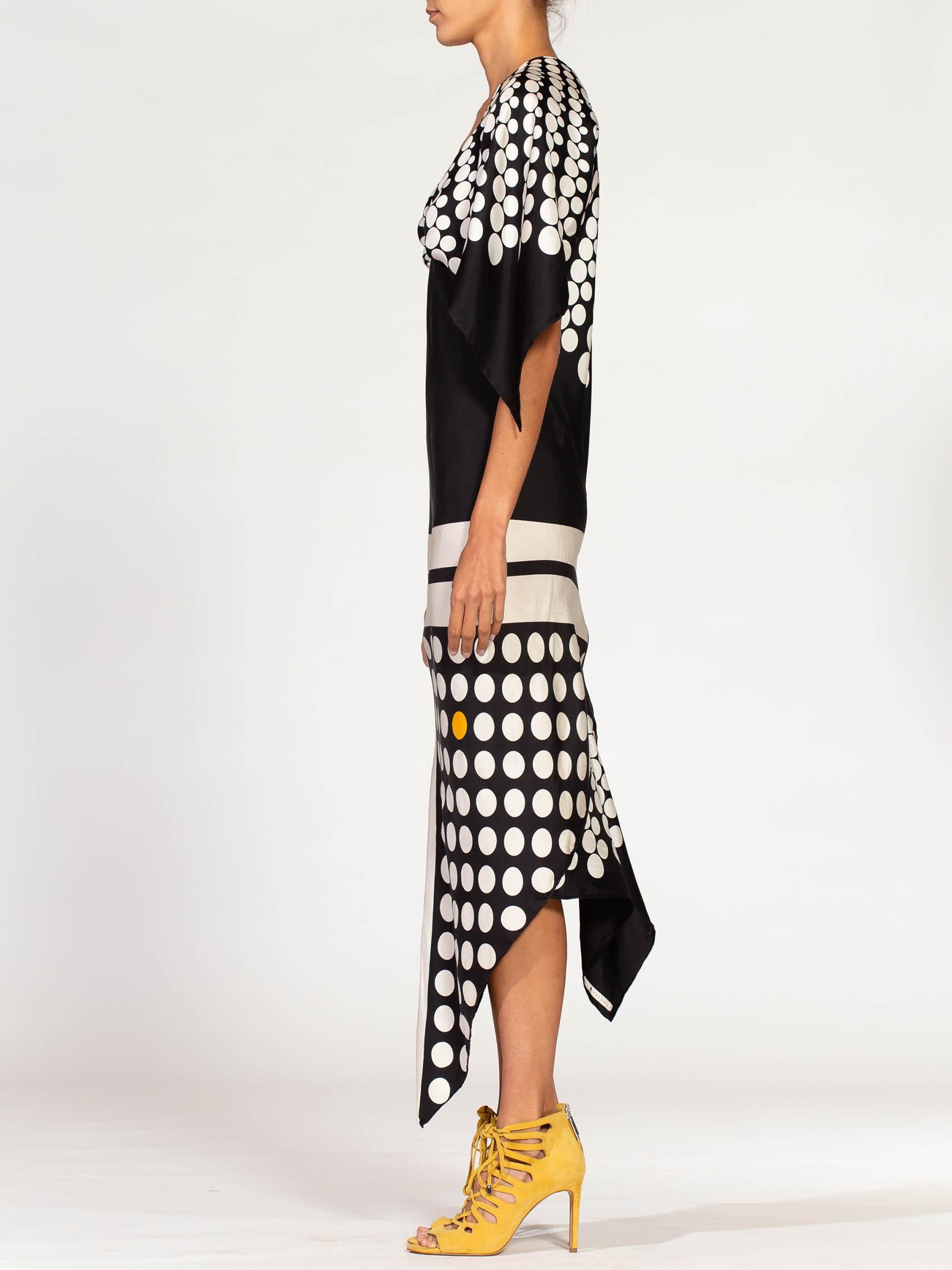 MORPHEW COLLECTION Black & White Bias Cut Silk Twill Two-Scarf Dress
MORPHEW COLLECTION is made entirely by hand in our NYC Ateliér of rare antique materials sourced from around the globe. Our sustainable vintage materials represent over a century