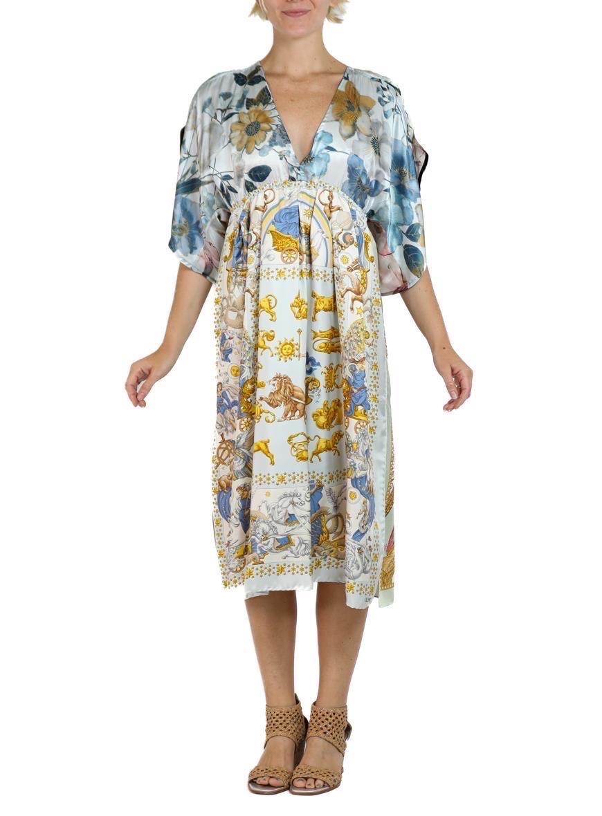 Cut on the straight grain with an elastic waist our Virgo scarf dress is meant to fit loose and fall away from the body. With loose flutter sleeves and an adjustable tie at the back of the neck this dress is designed to accommodate a large array of
