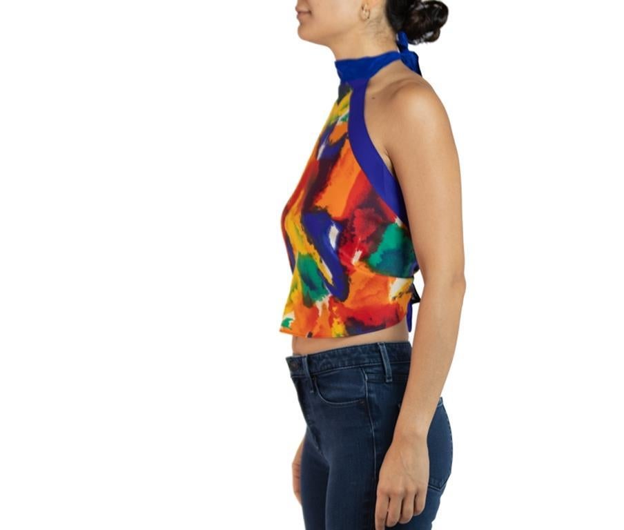 Morphew Collection Blue, Red & Yellow Silk Halter Tie Scarf Top
MORPHEW COLLECTION is made entirely by hand in our NYC Ateliér of rare antique materials sourced from around the globe. Our sustainable vintage materials represent over a century of