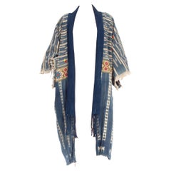 Morphew Collection Blue & White Cotton Hand-Dyed African Indigo Duster