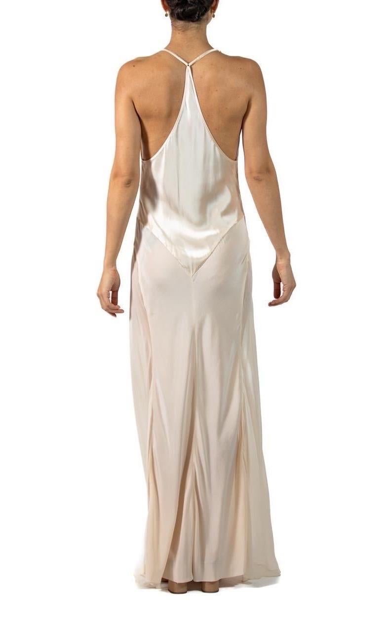Women's MORPHEW COLLECTION Champagne Silk Charmeuse Bias Cut Slip Gown For Sale