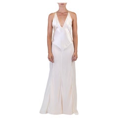 MORPHEW COLLECTION Champagne Silk Charmeuse Bias Cut Slip Gown
