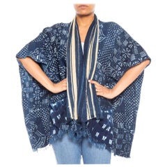 MORPHEW COLLECTION Cotton African Indigo Dyed Tunic With Figures MLID