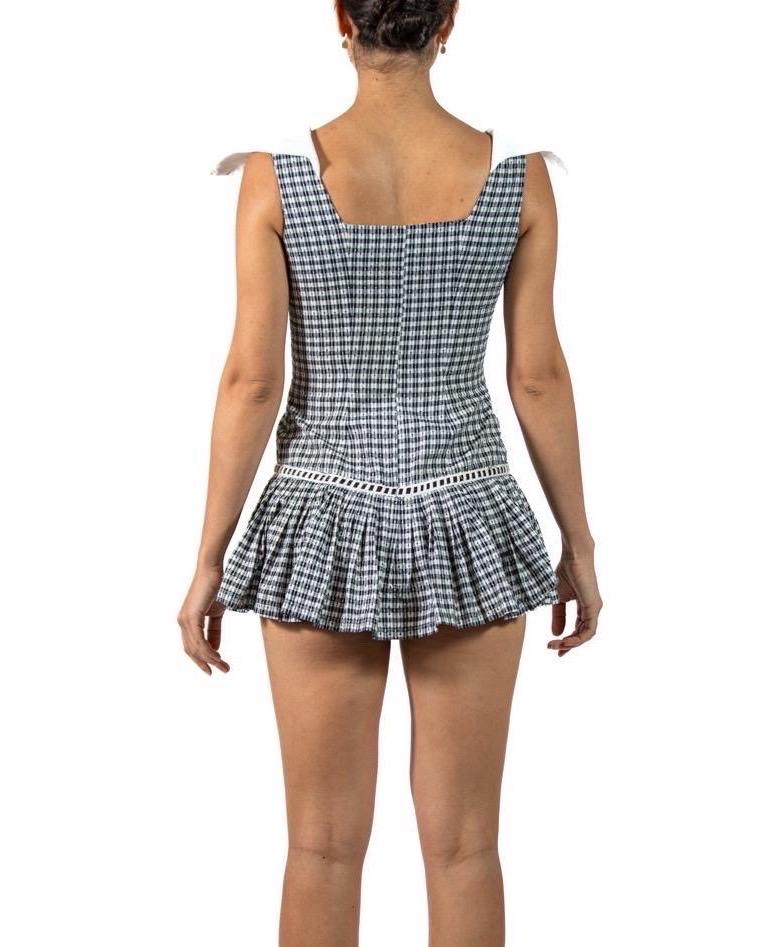 MORPHEW COLLECTION Cotton Gingham & Lace  Romper 1