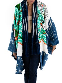 MORPHEW COLLECTION Cotton Terry Cloth & Indigo  Florida Souvenir Jacket