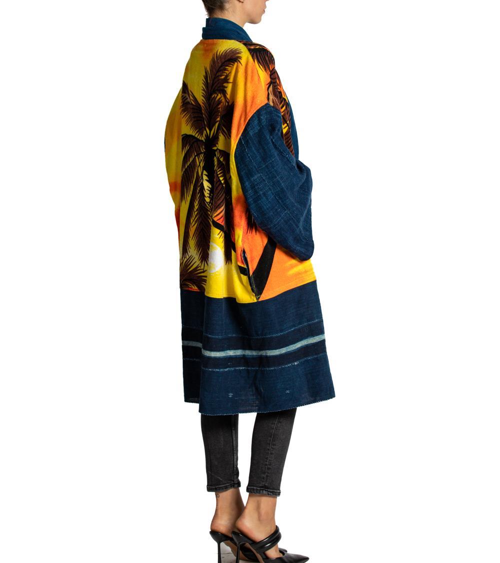 MORPHEW COLLECTION Vintage Palmen-Souvenir-Jacke aus Baumwolle für Damen oder Herren im Angebot