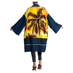MORPHEW COLLECTION Cotton Vintage Palm Tree Souvenir Jacket Length Duster