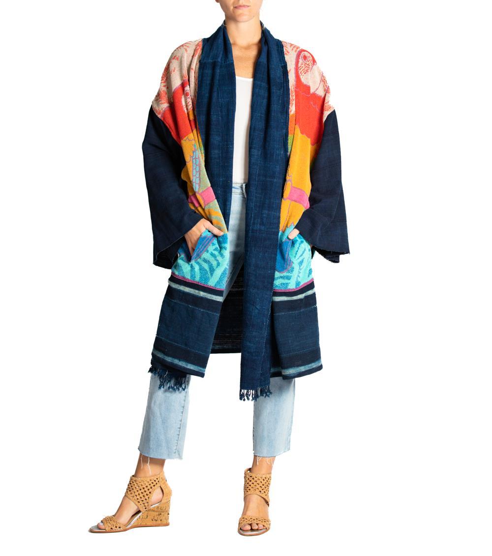 MORPHEW COLLECTION Cotton Vintage Parrots Souvenir Jacket Length Duster
MORPHEW COLLECTION is made entirely by hand in our NYC Ateliér of rare antique materials sourced from around the globe. Our sustainable vintage materials represent over a