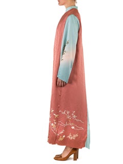 Morphew Collection Dusty Pink Japanese Kimono Silk Duster