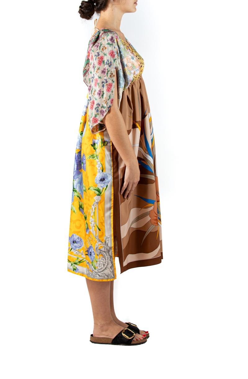 Morphew Collection Earth-Tone Floral Silk Crepe De Chine 4-Scarf Dress
MORPHEW COLLECTION is made entirely by hand in our NYC Ateliér of rare antique materials sourced from around the globe. Our sustainable vintage materials represent over a century