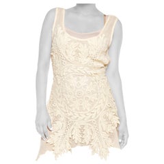 MORPHEW COLLECTION Ecru Cotton & Victorian Linen Lace Dress