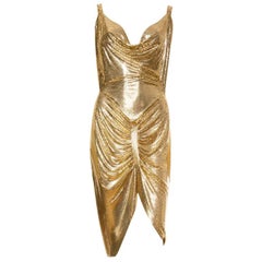 Morphew Kollektion Gold Metall Mesh Kleid