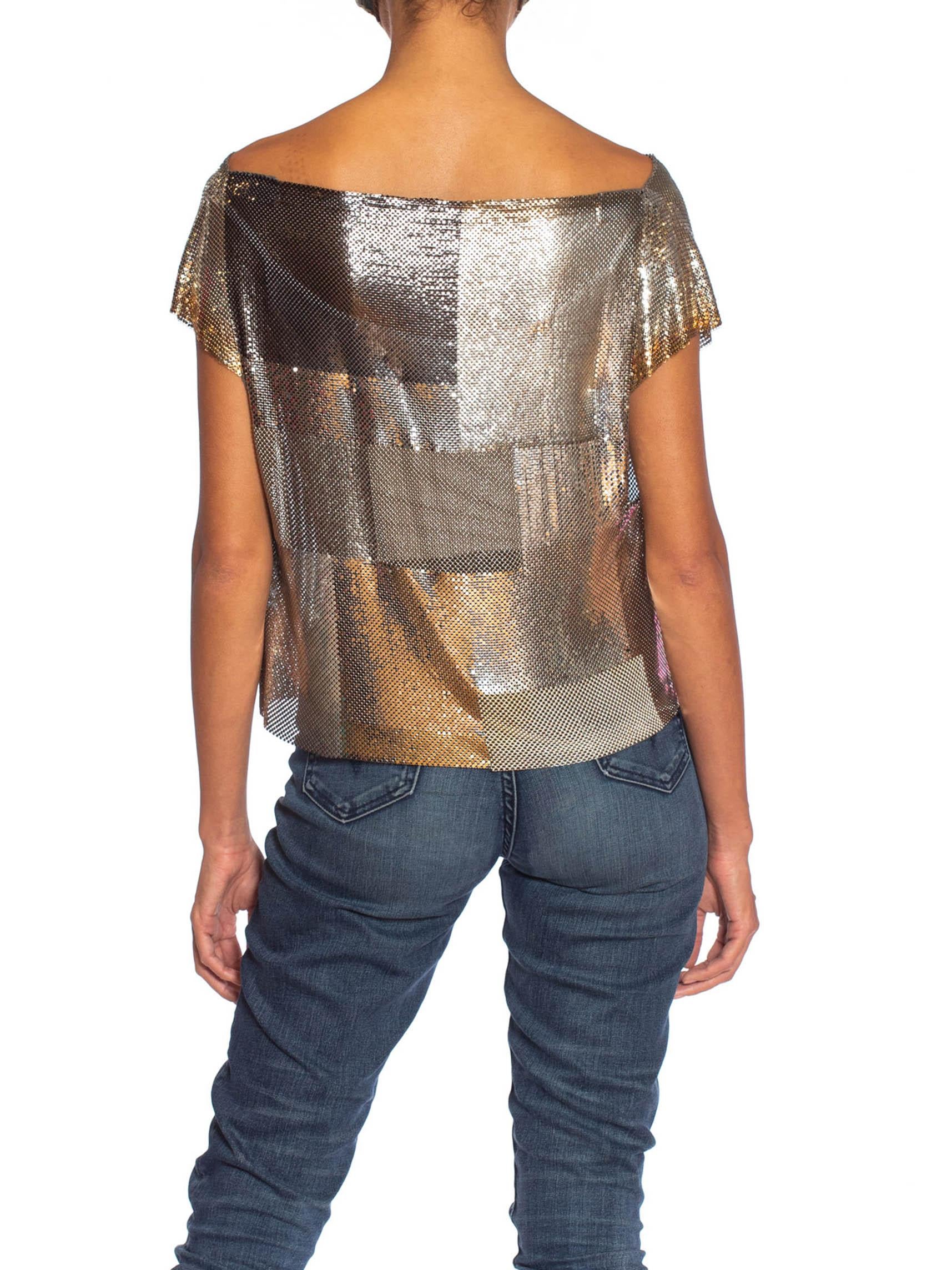 Donna Atelier A in maglia metallica patchwork color canna di fucile