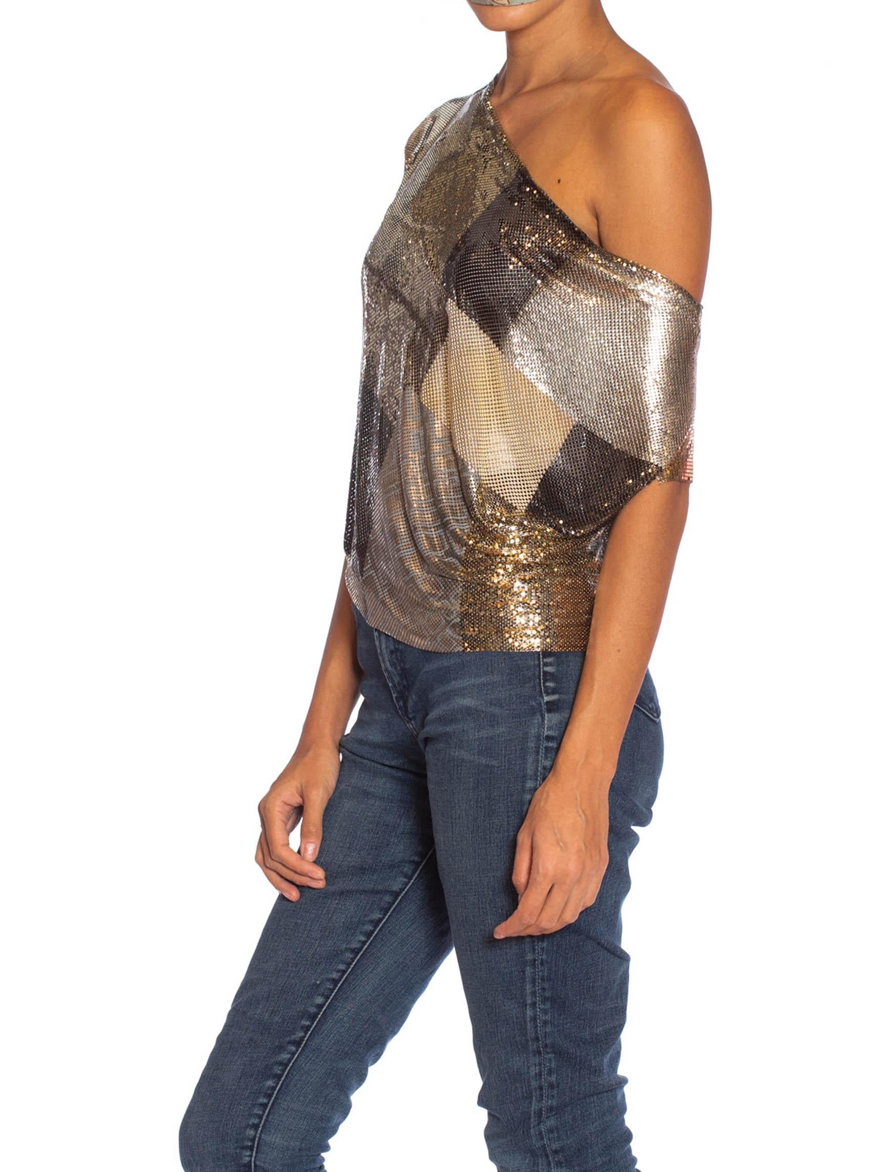 Atelier A in maglia metallica patchwork color canna di fucile 3