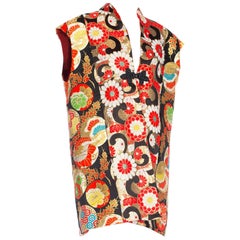 MORPHEW COLLECTION Metallic Japanese Rayon & Silk Brocade Lurex Embroidered Obi