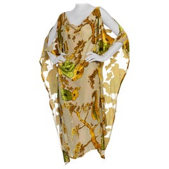 Morphew Collection Peacock Kaftan Made From Sheer Burnout Velvet