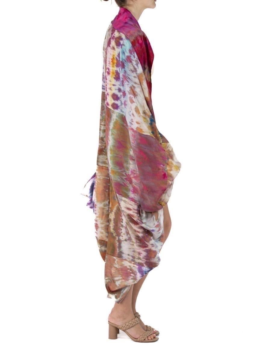Women's or Men's Morphew Collection Pink & Earthtones Silk Ice Dyed Cocoon For Sale