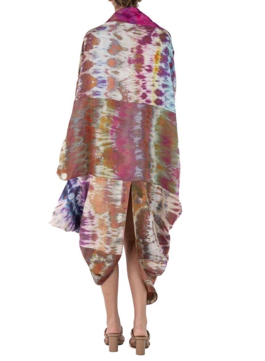 Morphew Collection Pink & Earthtones Silk Ice Dyed Cocoon For Sale 2