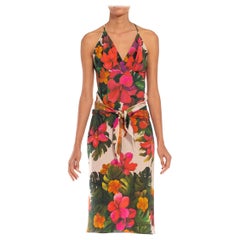 dress made from scarves MORPHEW COLLECTION Pink
Green Floral Silk Twill Scarf Dress Made From Vintage